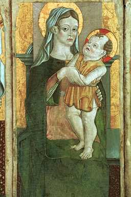 Madonna con il Bambino  con San Sebastiano, San Giovanni Battista, San Pietro, Sant'Apollonia; Cristo in pietà con la Madonna e San Giovanni evangelista
